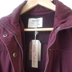 NWT Utility Jacket in Deep Plum Purple Small